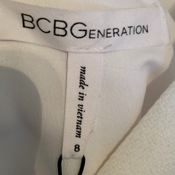 BCBGeneration White Ruffle Mini Dress - Picture 3 of 4